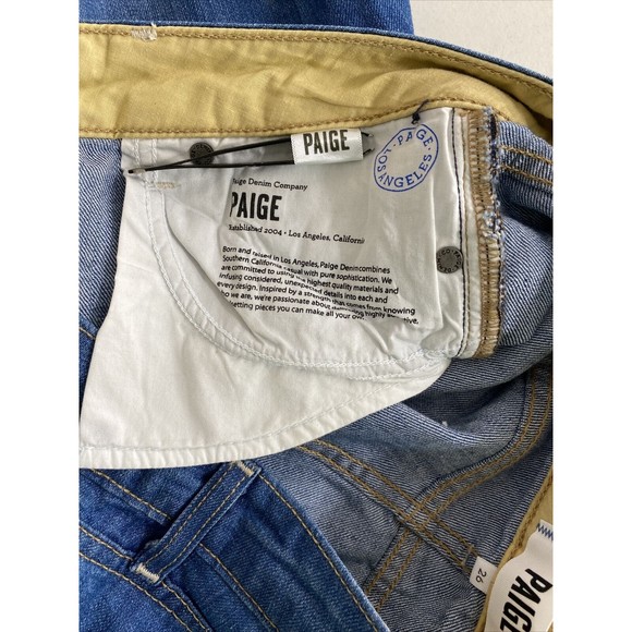 Paige Jeans Women's Size 26 (30x29) Skyline Ankle Peg Denim Distressed Grunge - Picture 8 of 16